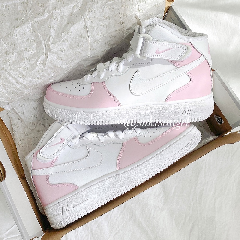 Nike custom air force 1 mid sneakers